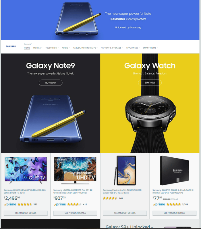Amazon-Store-Page-Samsung